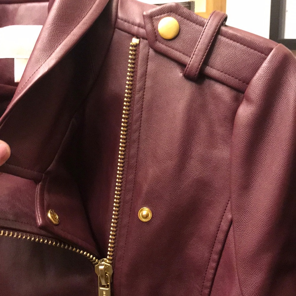 VGUC Michael Kors Leather Moto Jacket - Picture 3 of 7